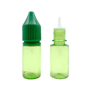 plastic PET mini paint bottles 10ml oil bottle Liquid Dropper bottle with childproof cap