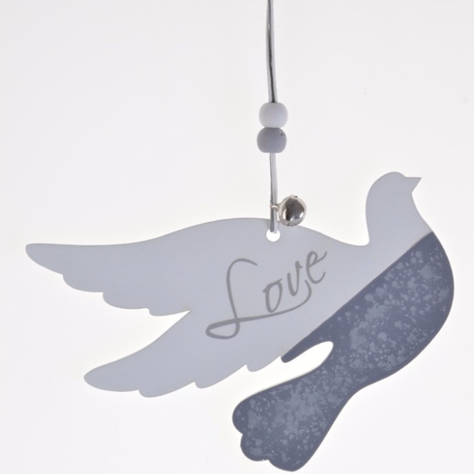 Bird Dove of Peace Hanging Wedding Favors Gifts Wooden White Heart Shaped Centerpieces for Wedding Party Home Wall Decoration