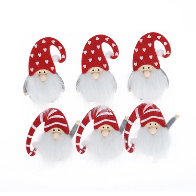 Felt Mini Christmas Gift Stickers Swedish Tomte Ornament Christmas Window Sticker Decoration