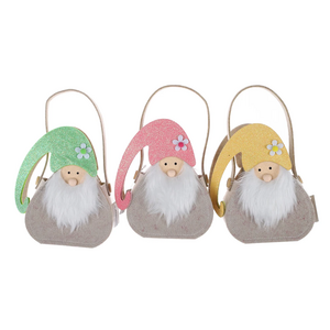 Wholesale Spring Easter Gnome Gifts Bags Kids Candy Bags Easter Felt Gnome Basket