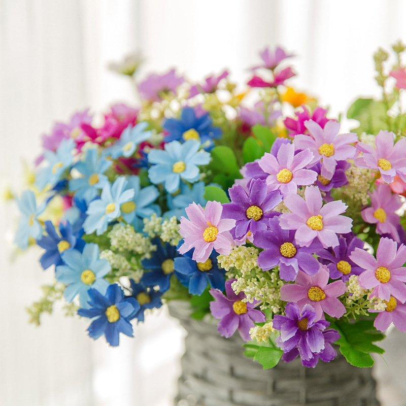 Wedding Bridal Bouquet Home Party Decorations Faux Gerbera Daisy Flowers Fake Flower Bouquet