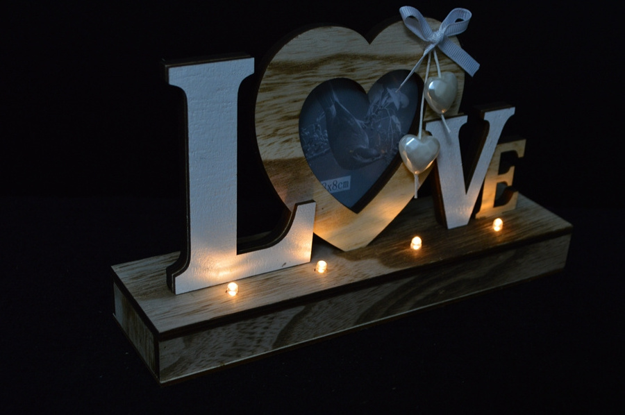 High quality romantic decorative lighted love letters weddings led decoration light for wedding