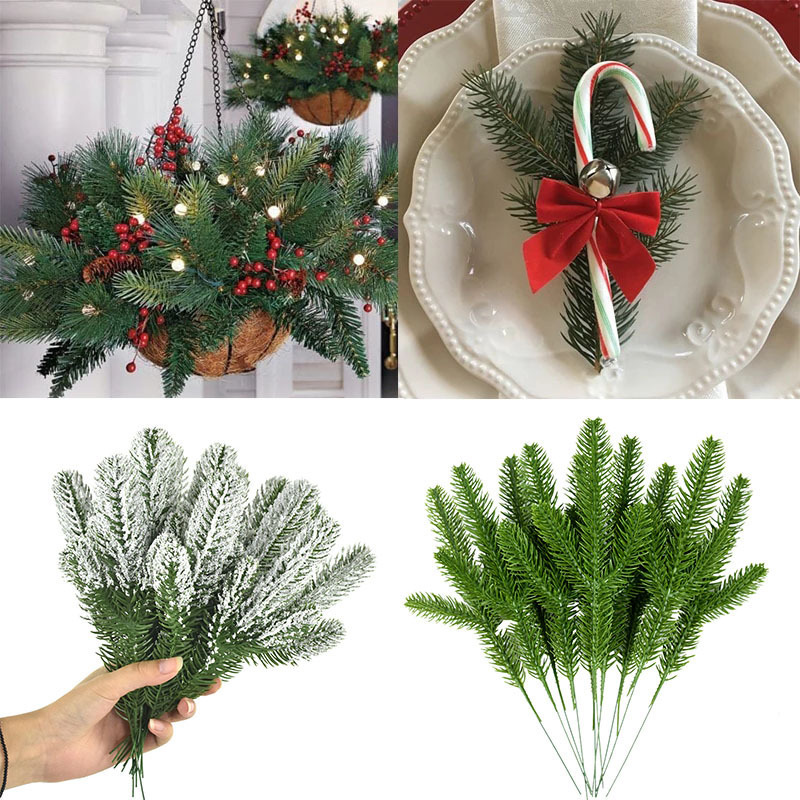 DIY Garland Wreath Christmas Garden Decoration Artificial Pine Needles Branches Garland