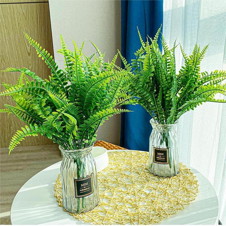 Home Garden Patio Porch Outdoor Plants Greenery Artificial Ferns Fake Faux Boston Fern Plant