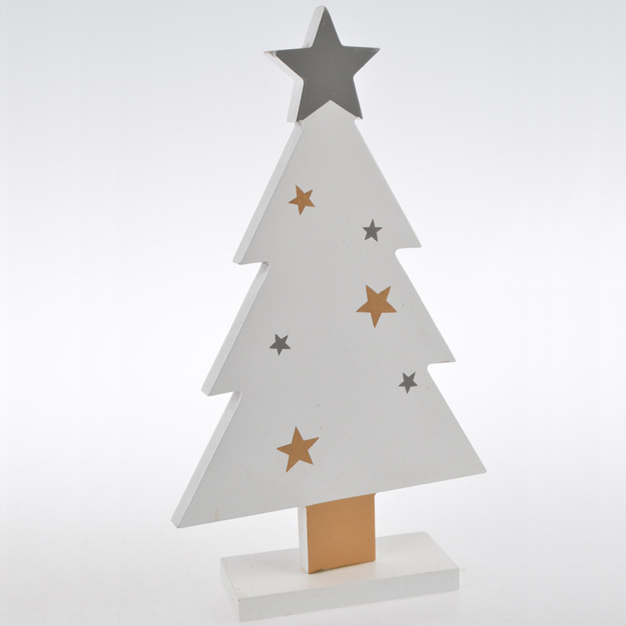 Wooden Decorative Snowing Christmas Tree For Kids Toy Small Gift Tree