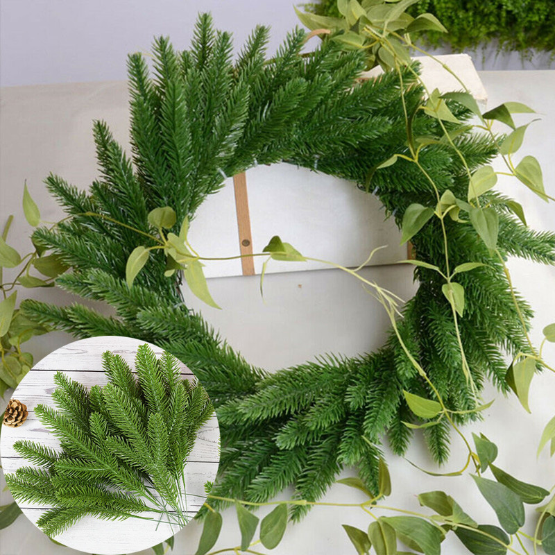 DIY Garland Wreath Christmas Garden Decoration Artificial Pine Needles Branches Garland