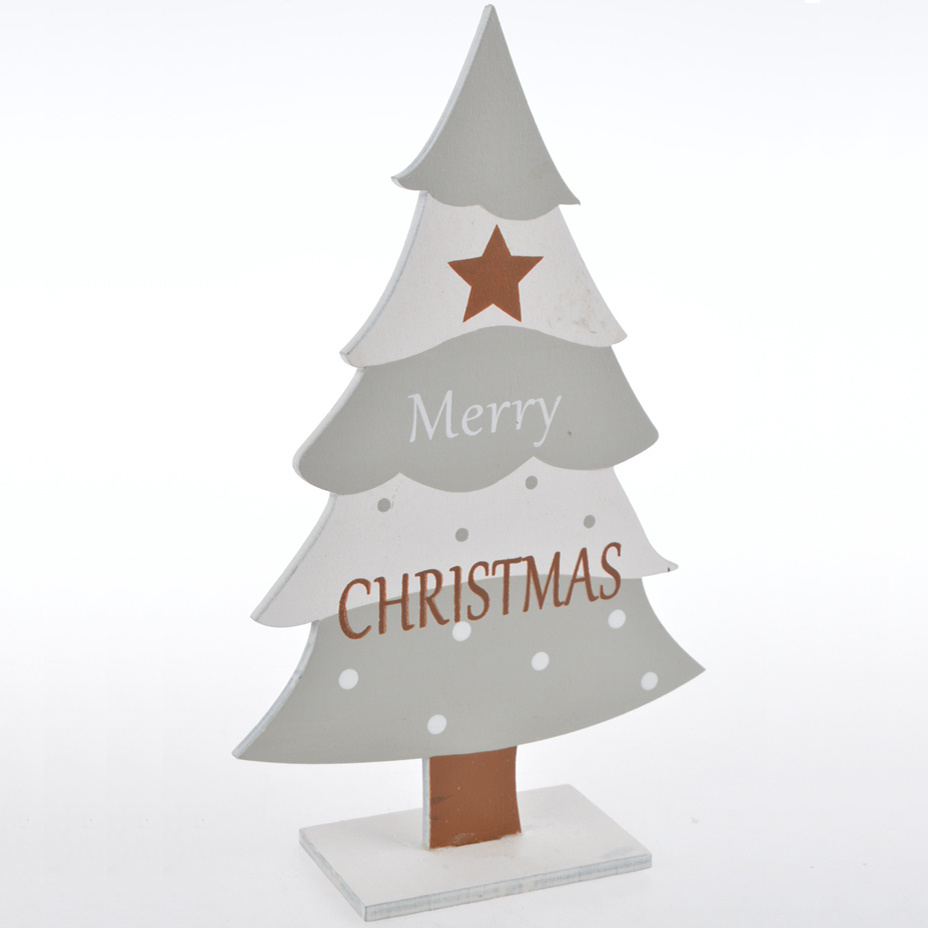 Wooden Decorative Snowing Christmas Tree For Kids Toy Small Gift Tree