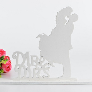 Mr & Mrs Bride & Groom Funny Monogram Wedding Cake Toppers for Bride and Groom