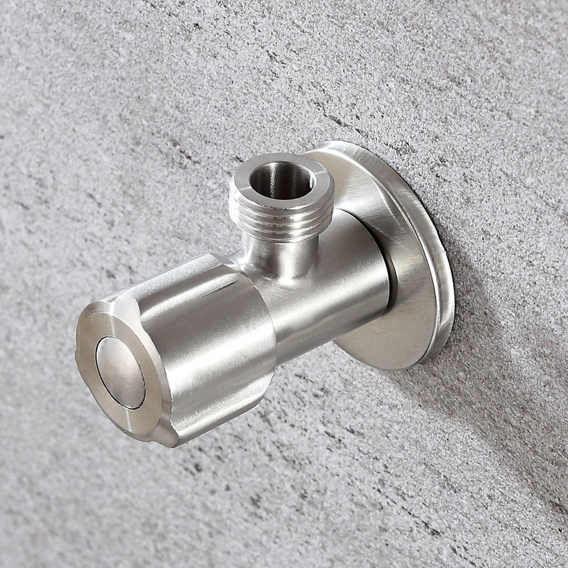 Commercial Factory Supplied Water Control Faucet Angle Valve Bathroom Kitchen Fittings 1/2 SUS 304 OEM Toilet Angle Valve