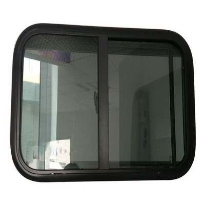 high quality   tempered glass single layer sliding rv  window  motorhome window