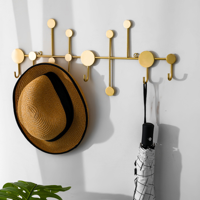 Modern Luxury Style Wall Mounted Holder Hooks Metal Wall Hanging Hook for Keys Hats Coats Bags Wall Decoration Hanging Clothing