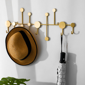 Modern Luxury Style Wall Mounted Holder Hooks Metal Wall Hanging Hook for Keys Hats Coats Bags Wall Decoration Hanging Clothing