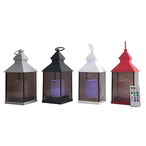 Home Decor Battery Operated Lantern Led Mini Plastic Lantern With Led Candle