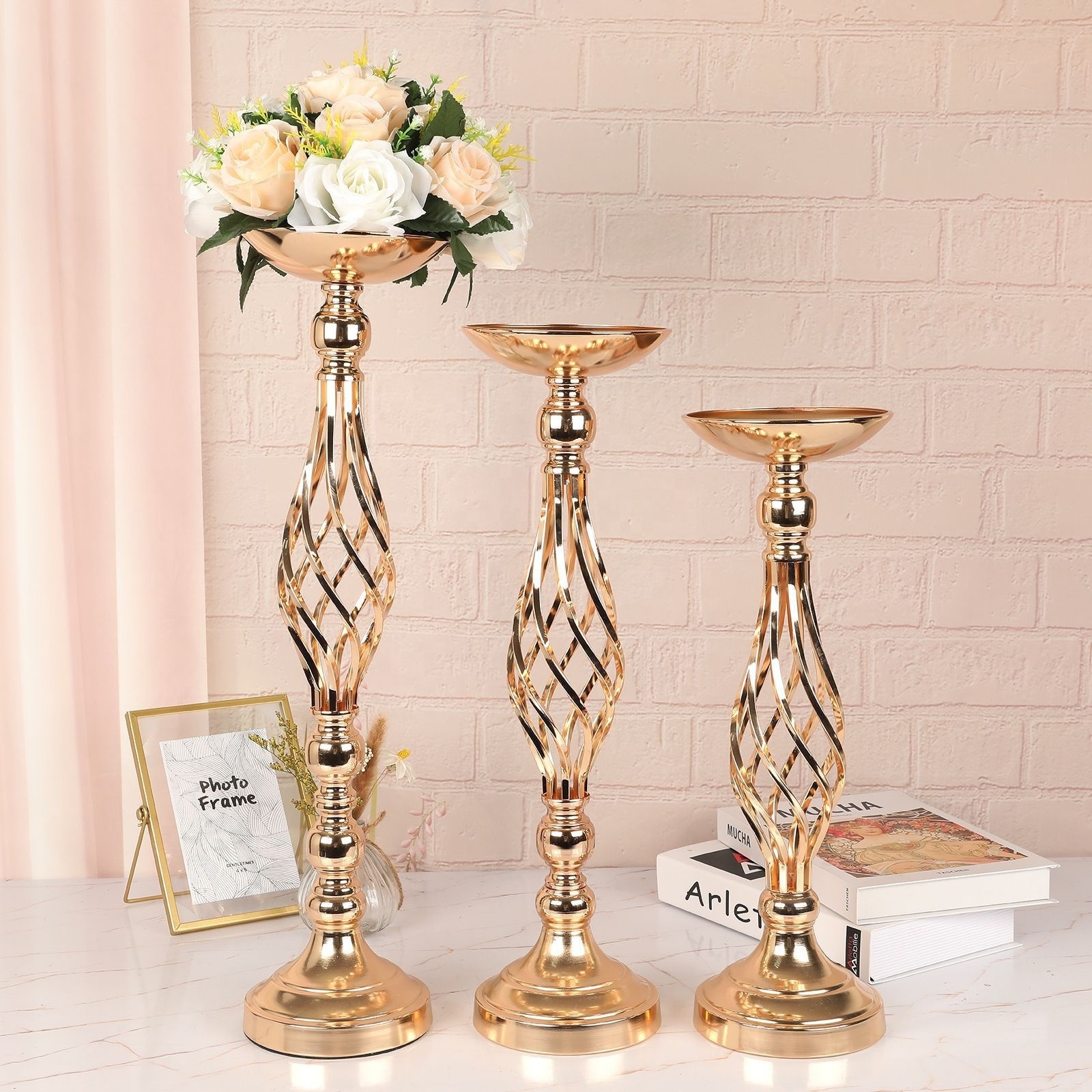 Metal stand vase wedding centerpieces flower stand for wedding table wedding decoration & supplies