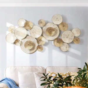 Hot Selling Modern Design Light Luxury Metal Wall Art Customized Leaf Color Decorative Wall Hanging Items for Home Decoration