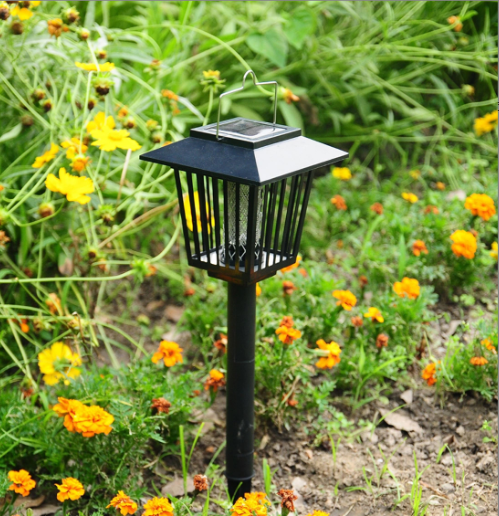 Solar Mosquito Killer Lamp Outdoor Pest Fly Insect Zapper Trap Lamp Hanging Electric Mosquito Killer Lamp Waterproof Bug Zapper