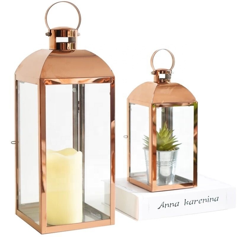 Home Decor Small Large Metal Glass Decorative Candle Lantern Led Stainless Steel Hurricane Lantern With Great Price