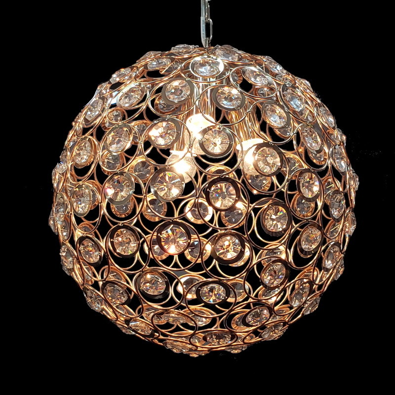 Ball Pendant Light Home Decoration Pendant Lights Gold Or Chrome Luxury Fancy Modern Crystal Chandelier Lighting