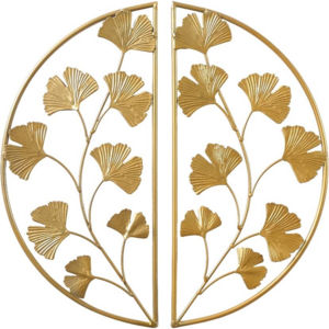 Light Luxury Ginkgo Leaf Wall Art Accents Home Decor Metal Wall Decor for Living Room