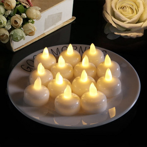 Creative Multi-Color Waterproof Flameless Floating Led Candle Light Flicker Romantic Wedding Decoration