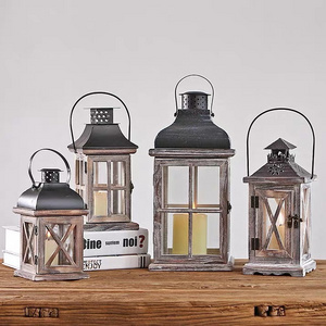 Modern Design High Quality Copper Lantern Wedding Home Decorative Glass Lantern With Print