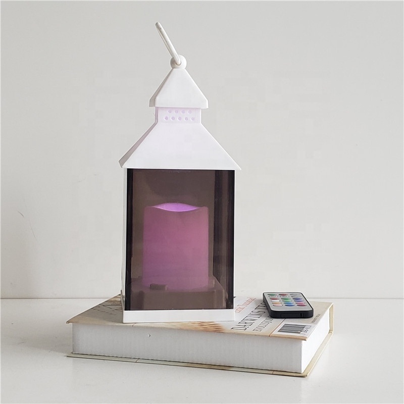 Home Decor Battery Operated Lantern Led Mini Plastic Lantern With Led Candle