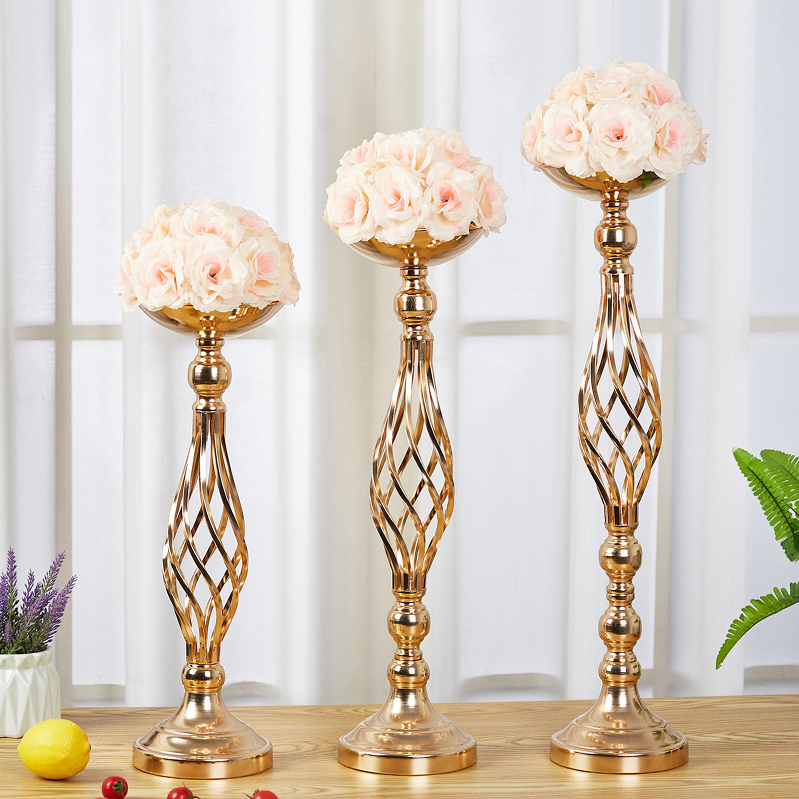 Metal stand vase wedding centerpieces flower stand for wedding table wedding decoration & supplies