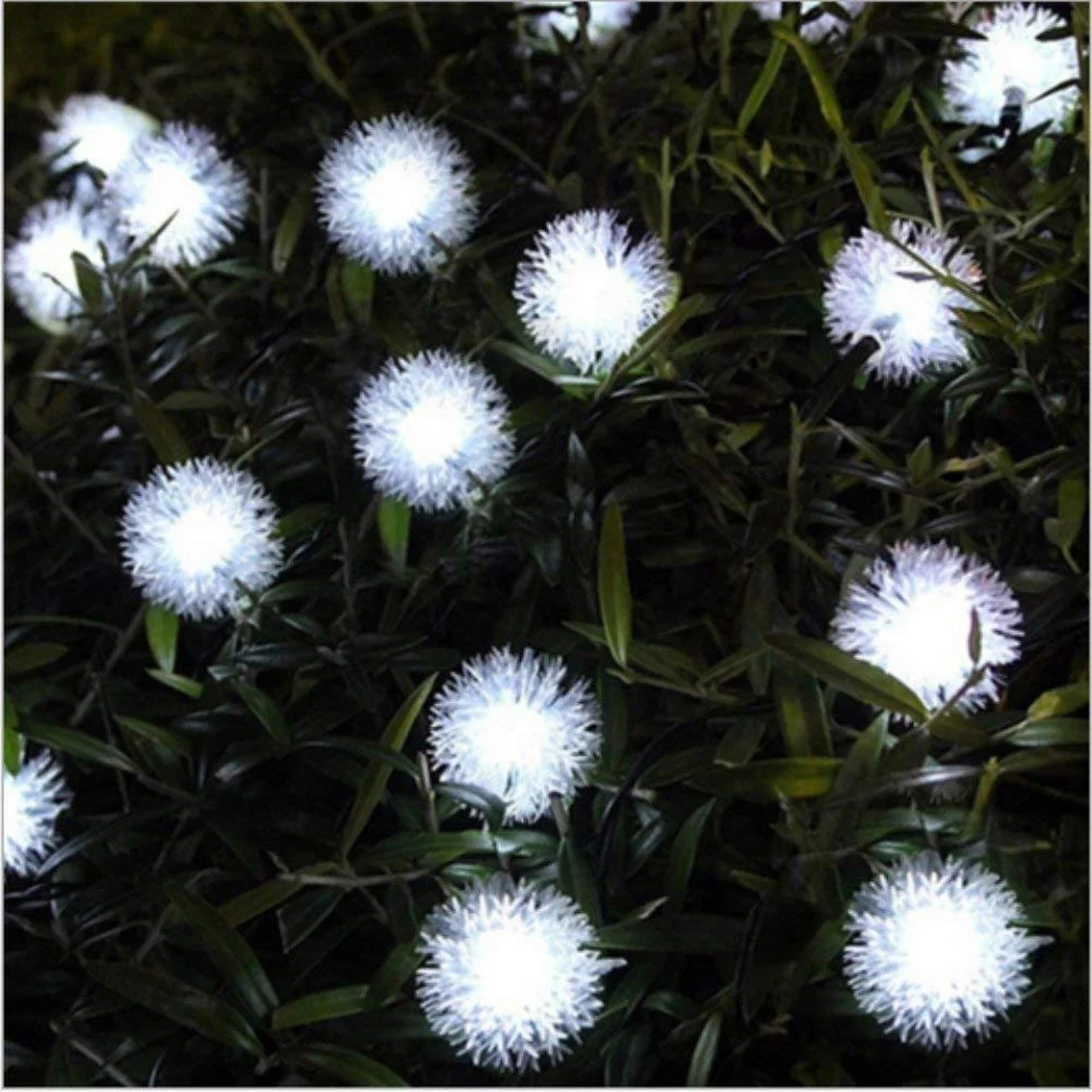 Christmas Decorations Solar Powered LED Fairy String Lights Solar Dandelion Patio Garden Decor Lights