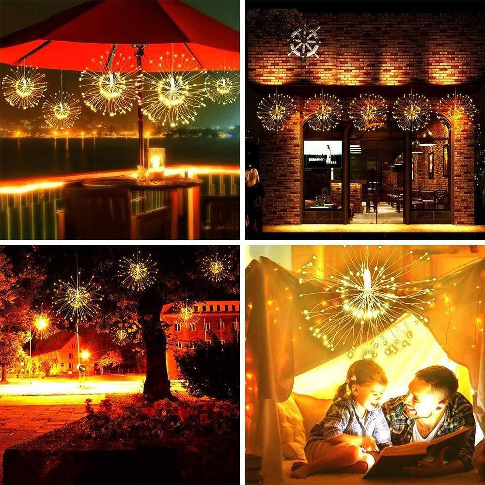 Battery Hanging LED Firework Copper Wire Lights Decorative Lighting For Holiday Party Decoration Fairy Lights