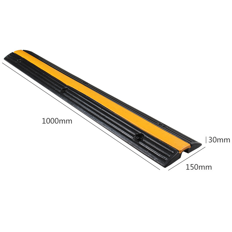 One channel Rubber Car Ramps Yellow Jacket Duct Cord Cable Protector Cover