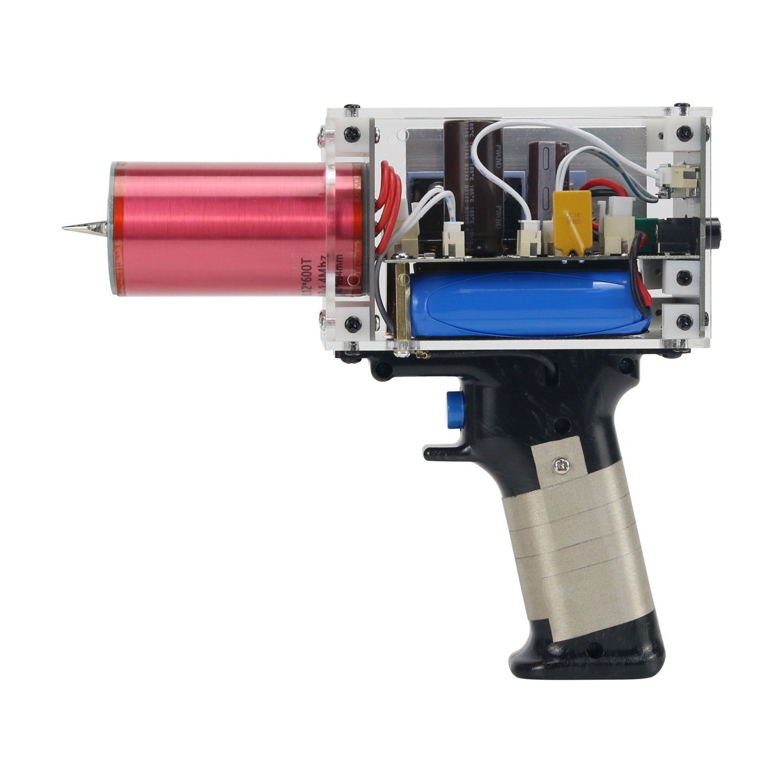 Third Generation Plus Enhanced Version Coil Gun Handheld Magnetic Energy Generator with Power Adapter