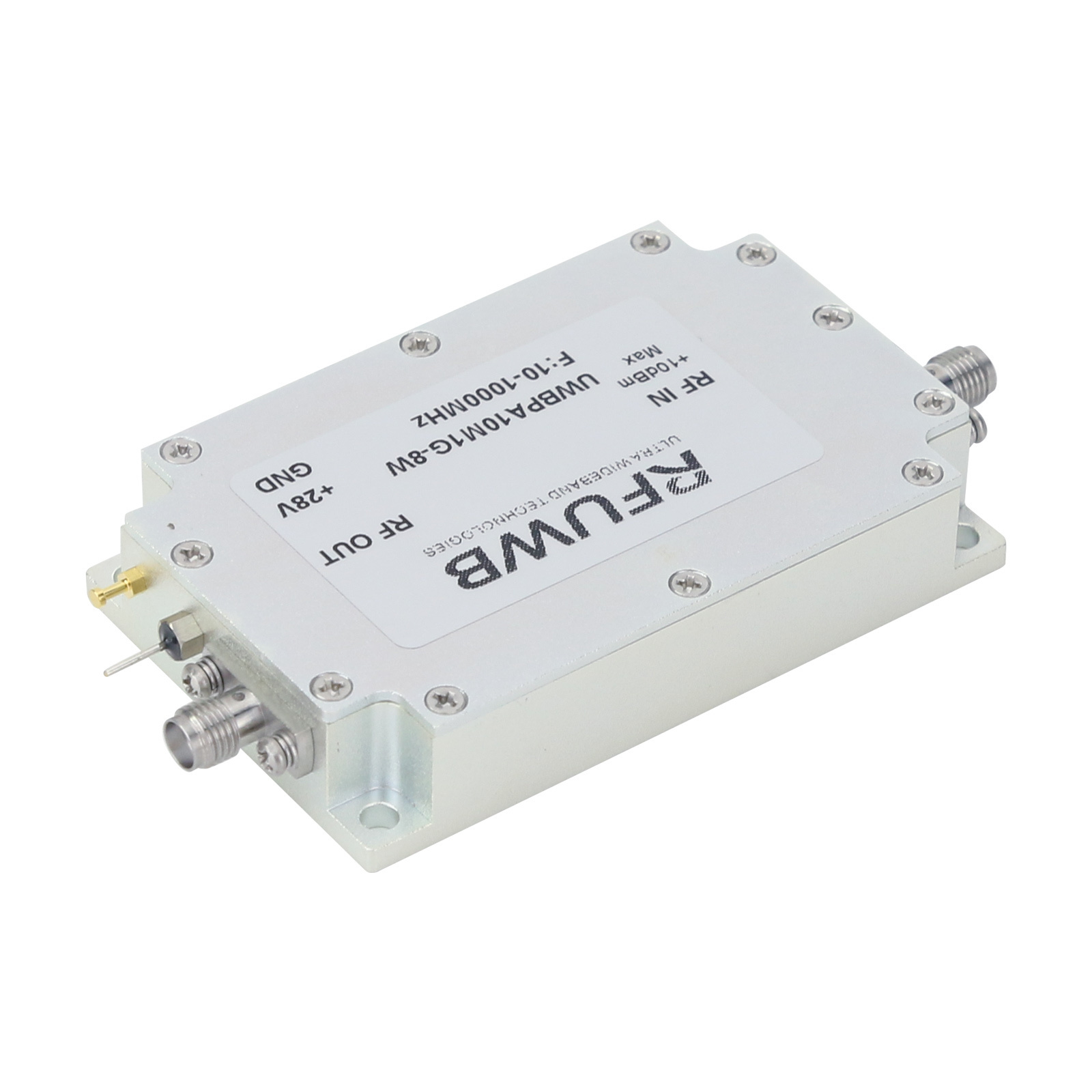 RFUWB UWBPA-10M1G-8W 10-1000MHz Broadband RF Power Amplifier 8W UWB RF Power Amp Module