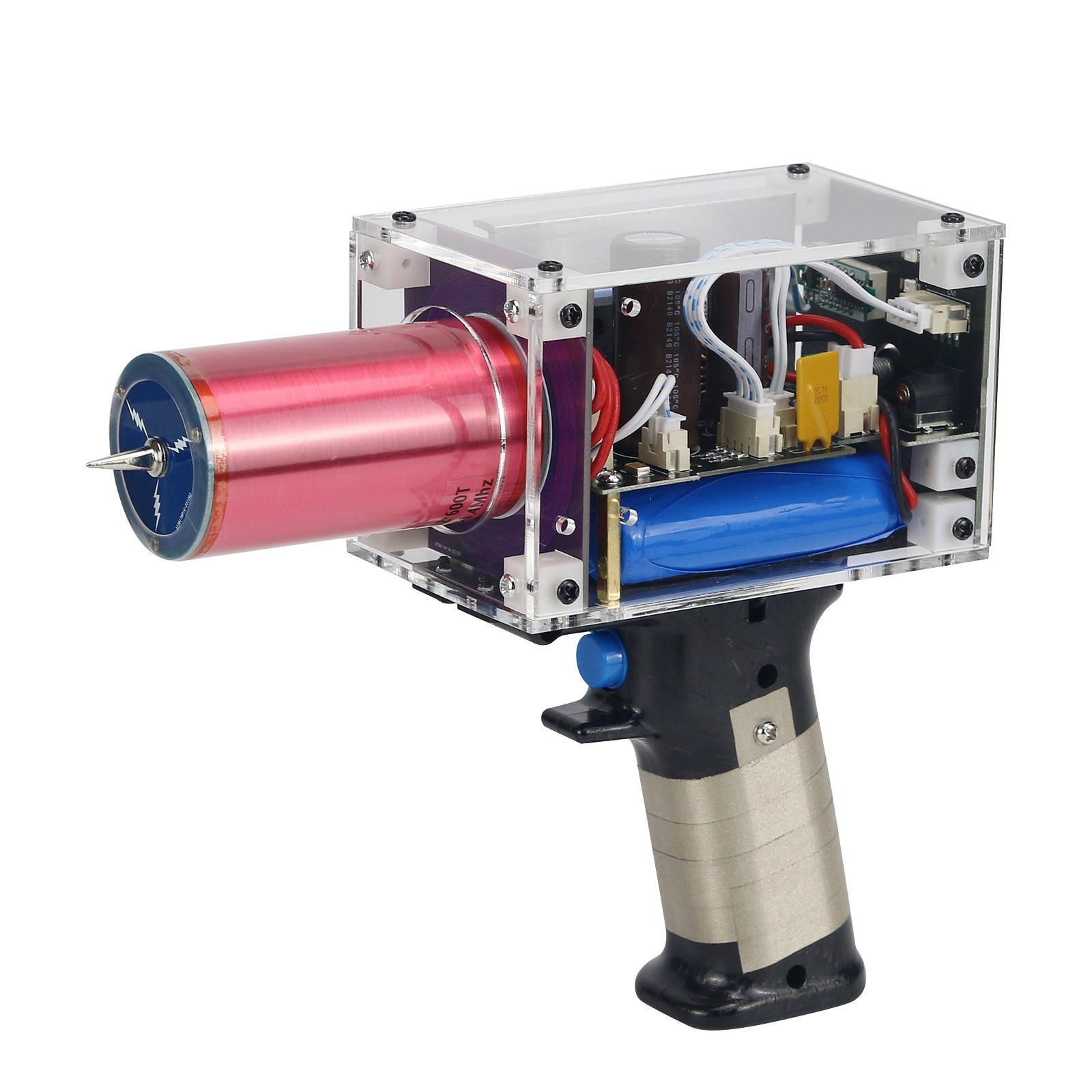 Third Generation Plus Enhanced Version Coil Gun Handheld Magnetic Energy Generator with Power Adapter