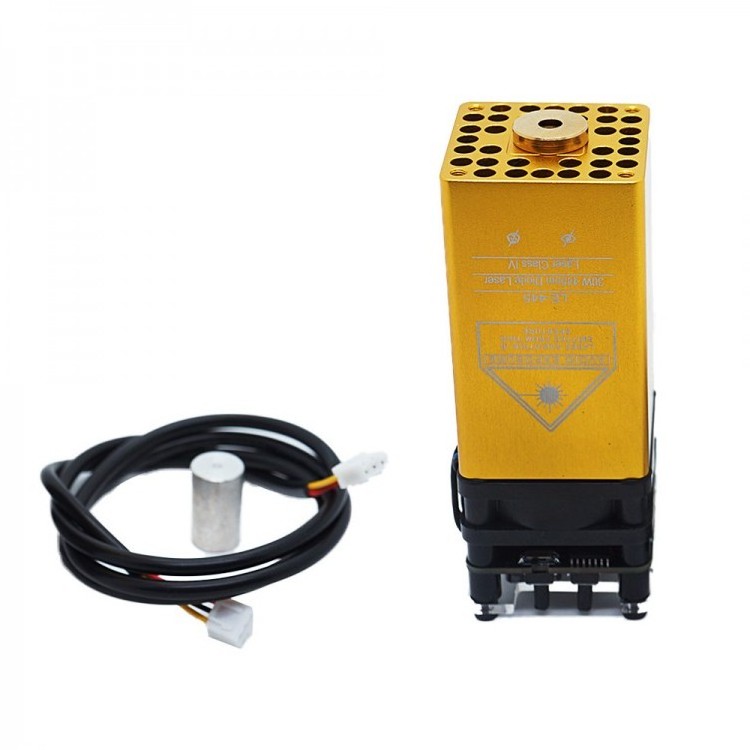 30W Laser Head Blue Purple Light 445nm Fixed Focus CNC Laser Module For CNC Engraving Machine