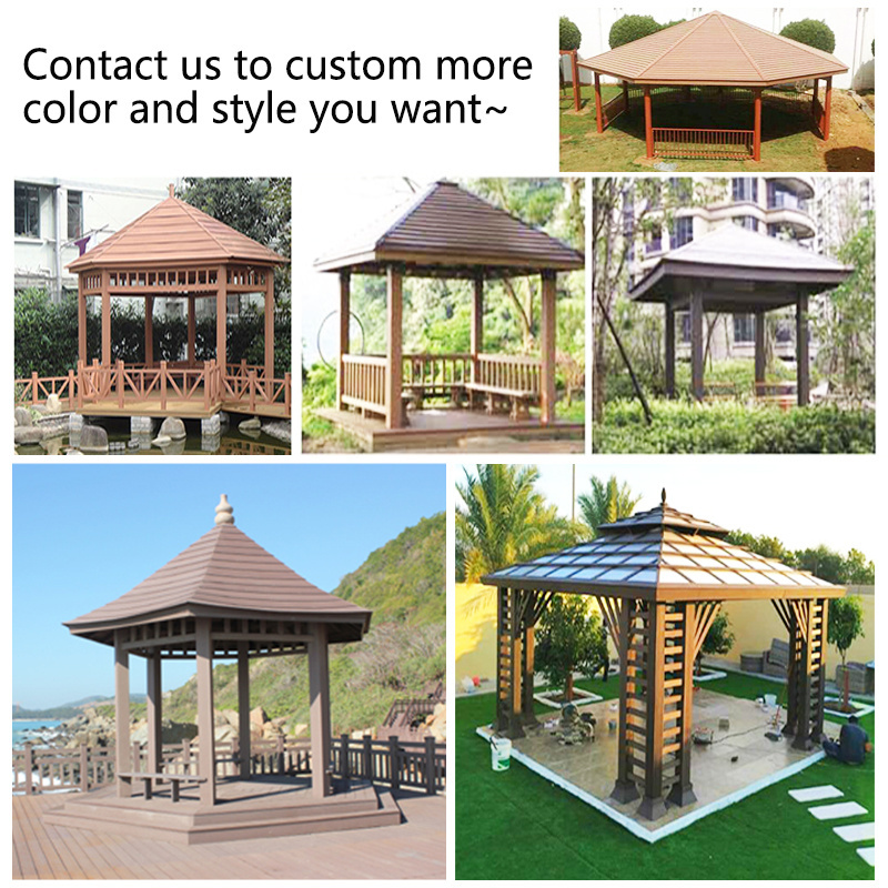 Four season garden gazebo tent arbour wood plastic composite wpc pergola material