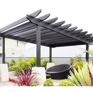 Modern restaurant pergola arbour holder pavilion wood arches composite wpc custom country gazebo for all-season