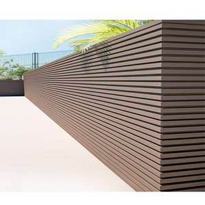 Exterior composite wooden pvc wall panel decor decoration outdoor co extrusion fluted great louver wpc wall cladding panel board