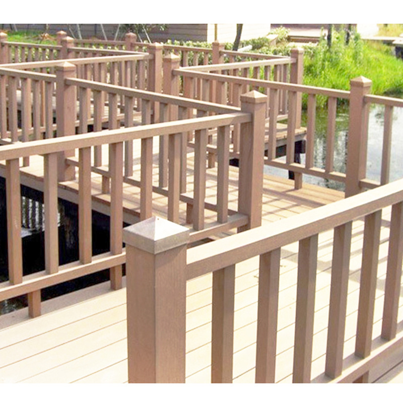 Outdoor exterior wood plastic composite wpc railing accessories staircase handrails balustrades for deck