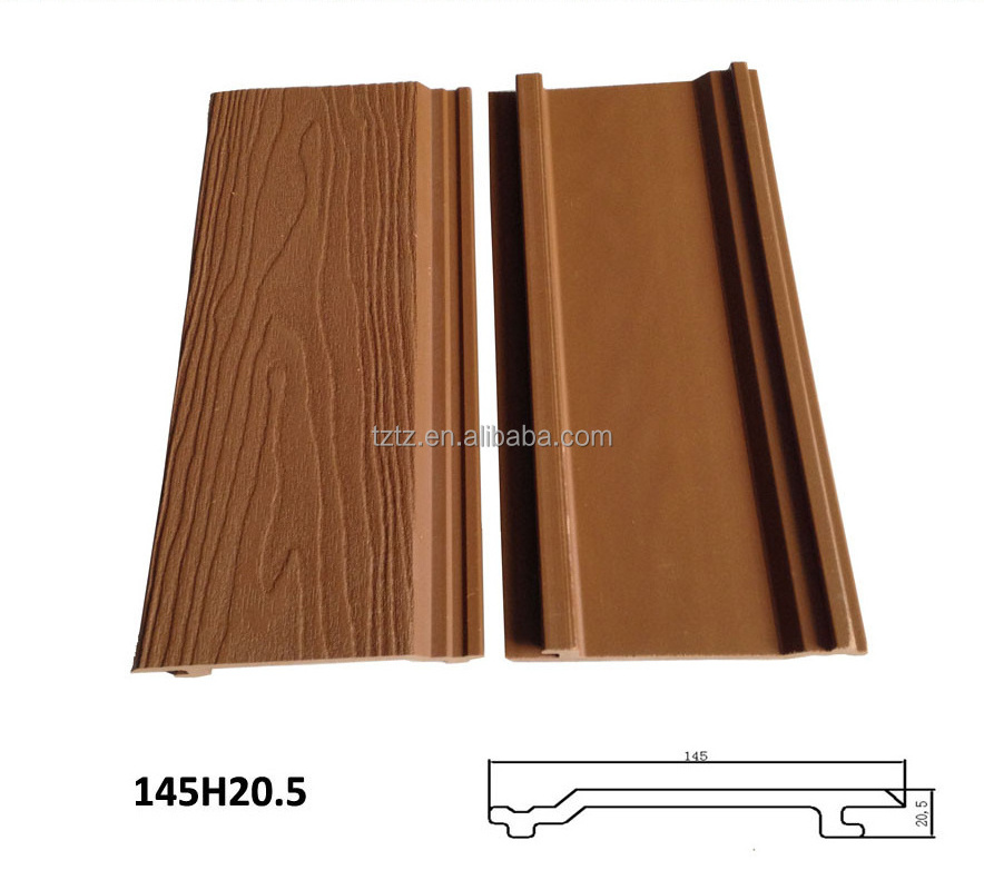 Composite Wood Exterior Cladding Decoration Garage Embossed WPC Wall Panel