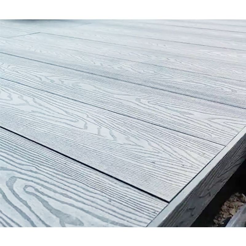 Composite decking board european outdoor terrace commercial use exterior wpc decking tiles panel wpc white flooring