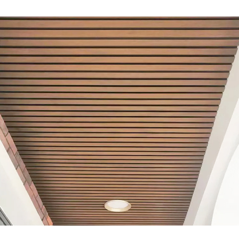 Great wall cladding exterior outdoor wood pvc co extrusion fluted design louver decorative composite board wpc wall facade panel