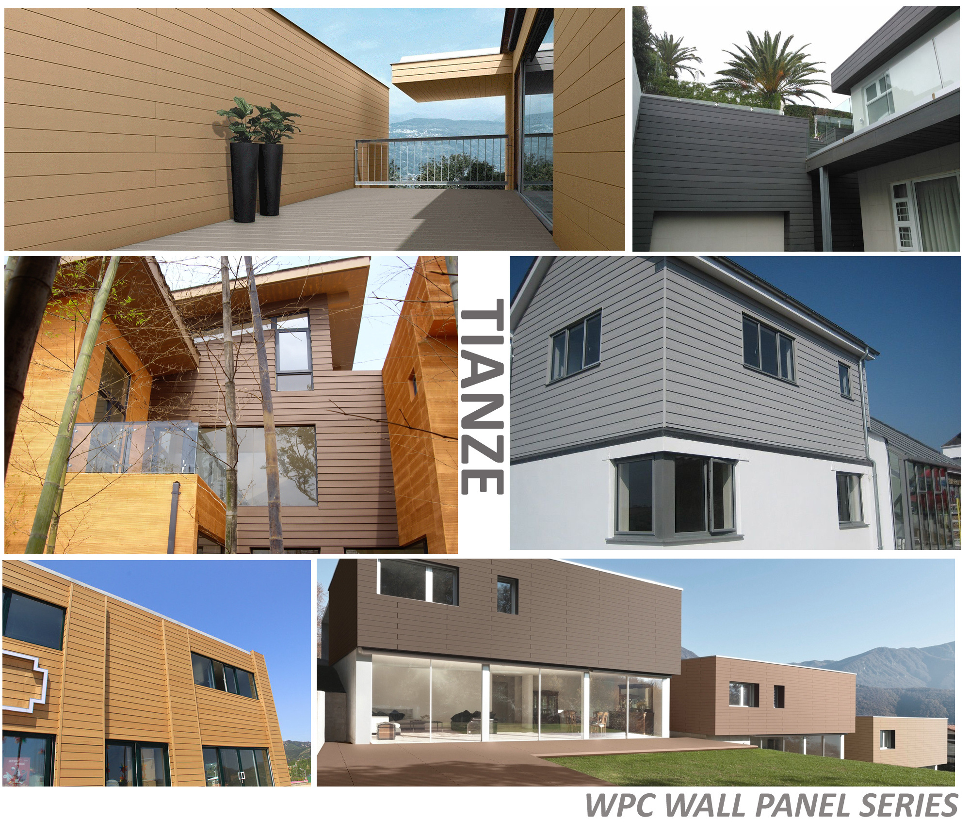Great wall cladding exterior outdoor wood pvc co extrusion fluted ...