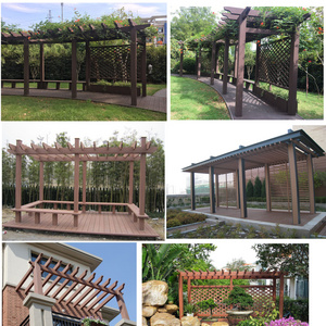 Easy Installation Composite pergola Outdoor Anti-uv WPC garden pavilion gazebo