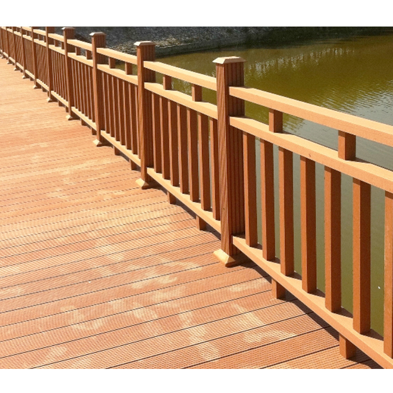 Deck railing wood plastic stair railing balcony composite design post wpc handrail cover balustrades rail for outdoor villa home