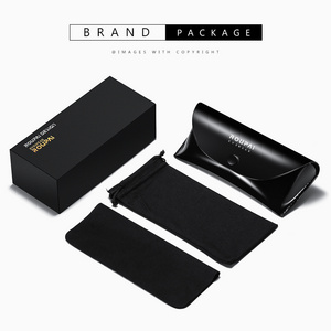 factory hot sale fashion custom logo leather sunglasses case with logo