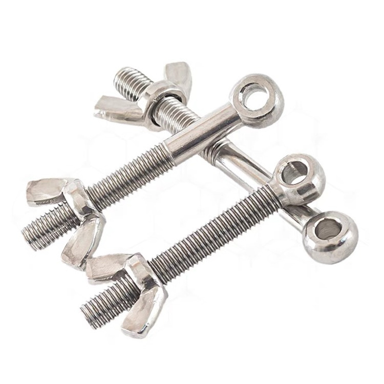 DIN444 Long eye bolt m12 screw swing bolts Standard Parts Stainless Steel Slip Knot Bolts Spot Wholesale Swing