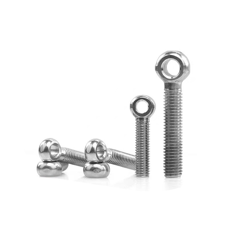 DIN444 Long eye bolt m12 screw swing bolts Standard Parts Stainless Steel Slip Knot Bolts Spot Wholesale Swing