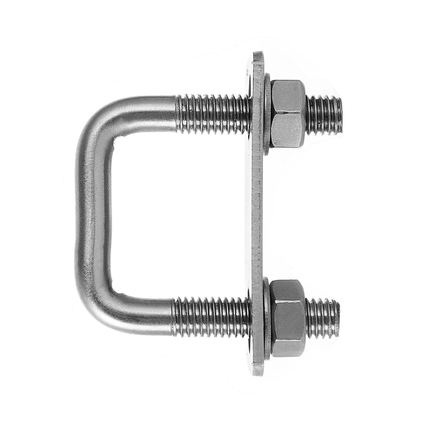 Wholesale High strength 304 stainless steel U-bolt tube with baffle square card fastener bolt right Angle U-bolt M6-M12