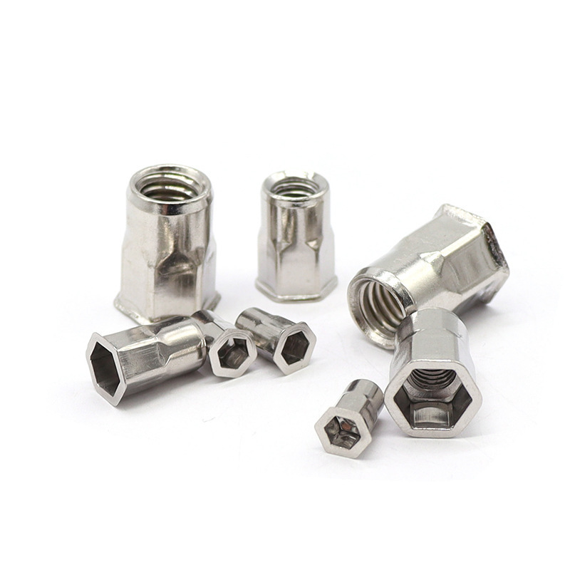 M3 M4 M5 M6 M8 M10 M12 M16 Wholesale Stainless Steel 304 316 Knurled Round Flat Head Rivet Blind River Nut