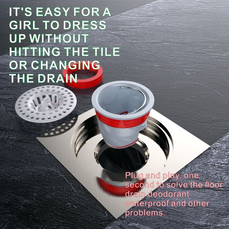 The inner core of the floor drain deodorizer is the toilet drain plug, anti-odor and anti-odor device